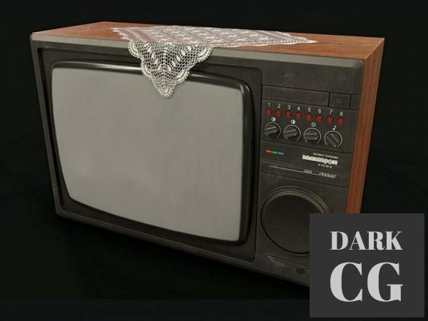 3D Model Soviet TV Electron