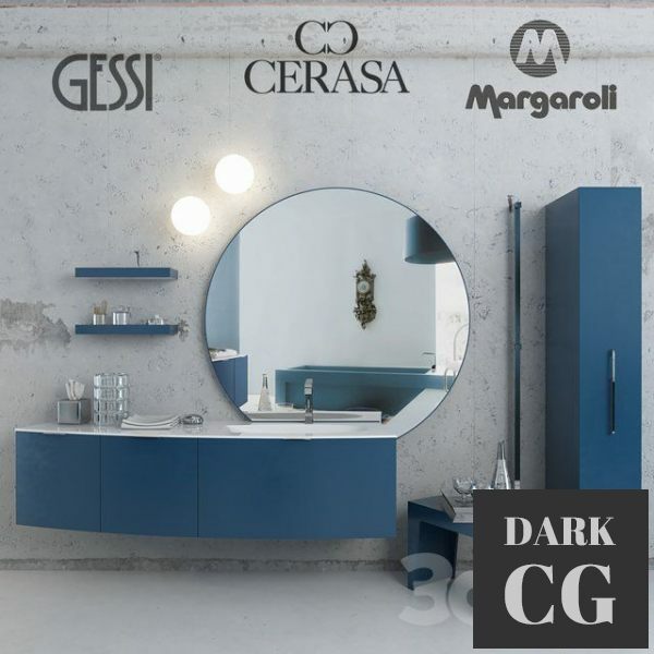 3D Model Furniture plumbing and decoration in the bathroom Cerasa Maori
