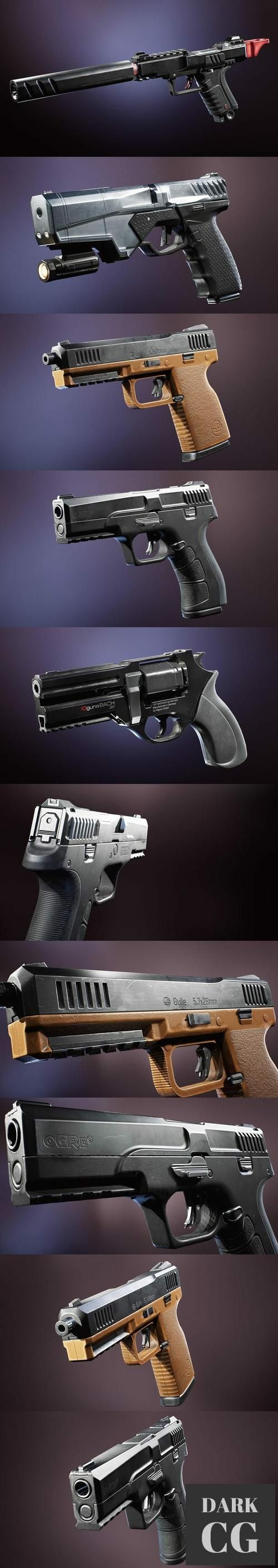 Unreal Engine 5 FPS 4K Custom Modern Handguns VOL 2
