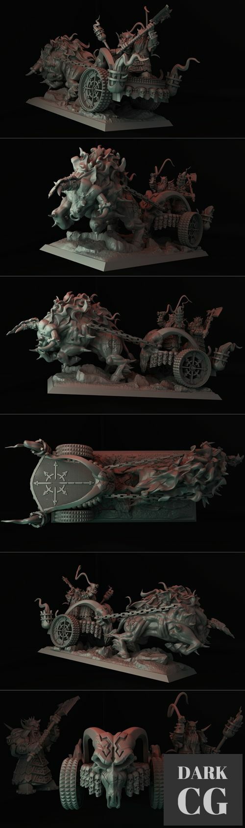 Infernal Dwarves Chariot – 3D Print