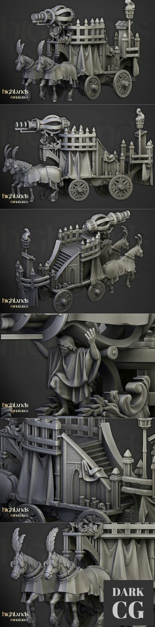 Arcane Cannon on Chariot – 3D Print