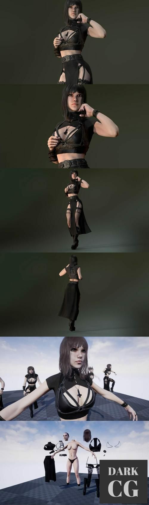 Unreal Engine Goth girl