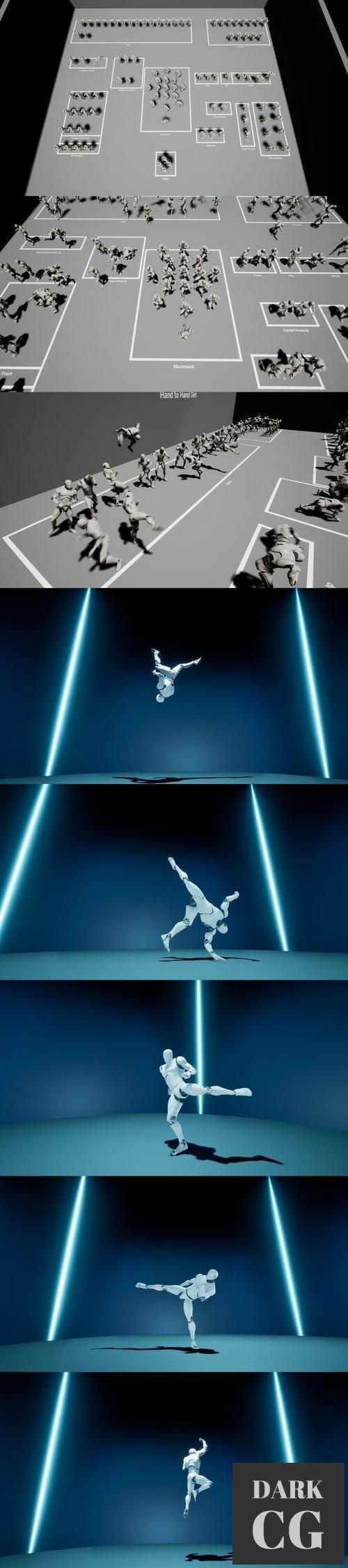 Unreal Engine Hand to hand set