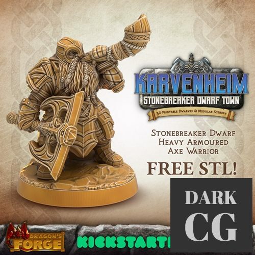 Dragons Forge free stonebreaker dwarf – 3D Print