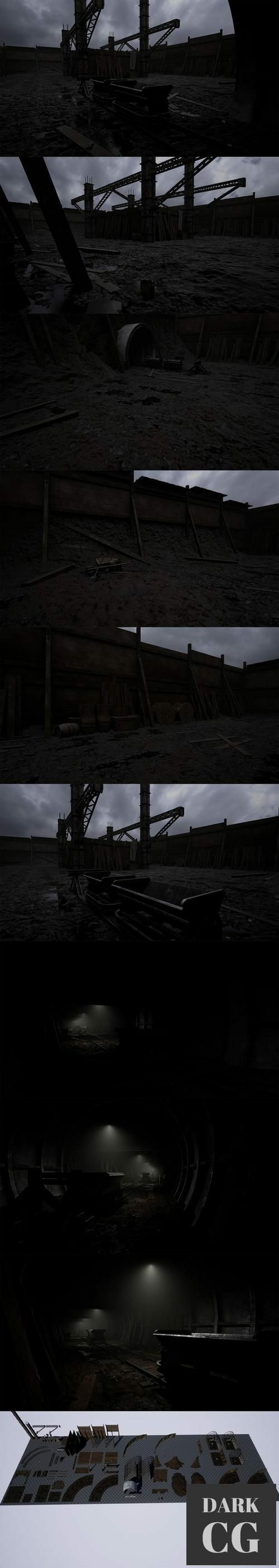 Unreal Engine – Mining Complex with Tunnels