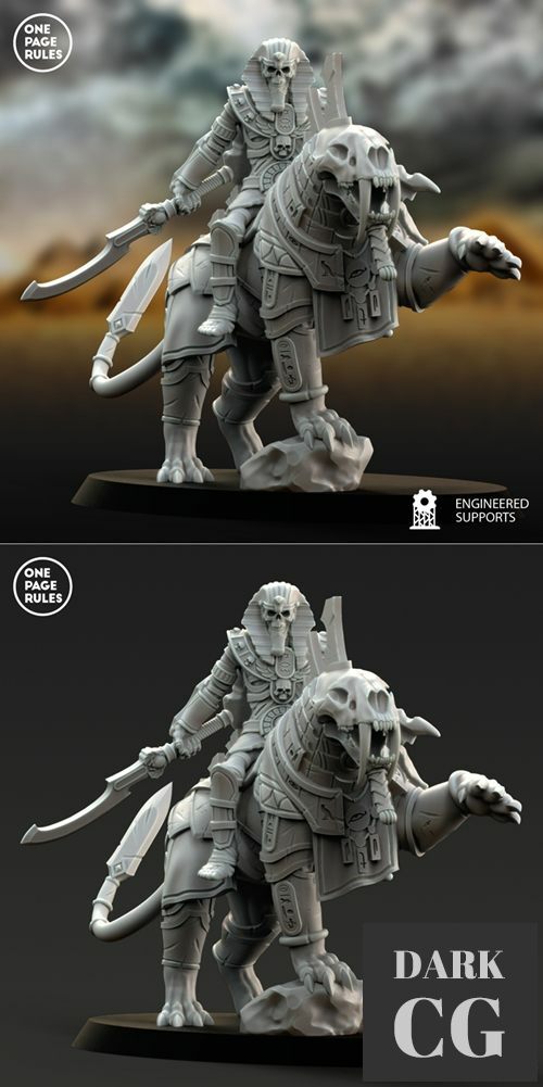 Mummy King on Royal Beast – 3D Print