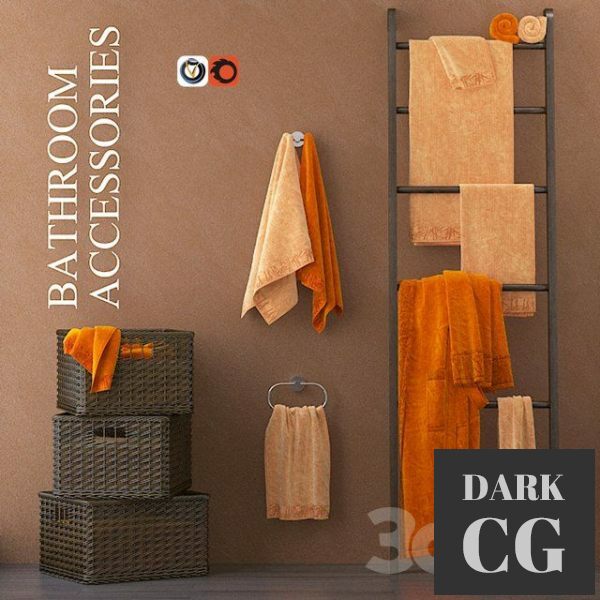 3D Model Towels for bathroom m30 1
