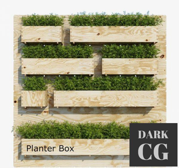 3D Model Planter box one