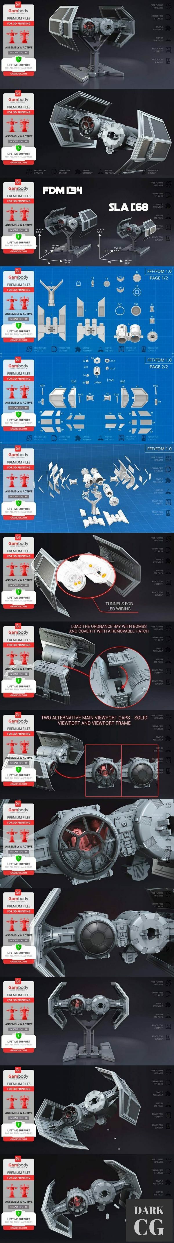 TIE Bomber FDM-SLA GamBody
