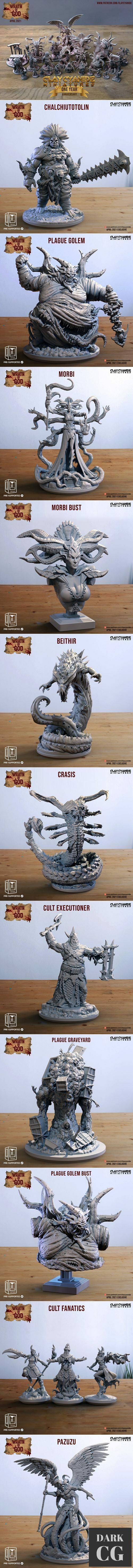 Clay Cyanide Miniatures - Wrath Of God April 2021 – 3D Print