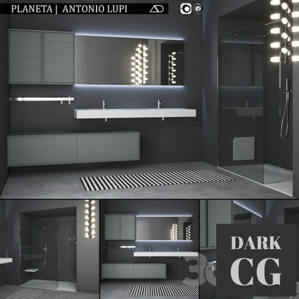 3D Model Bathroom furniture set Planeta