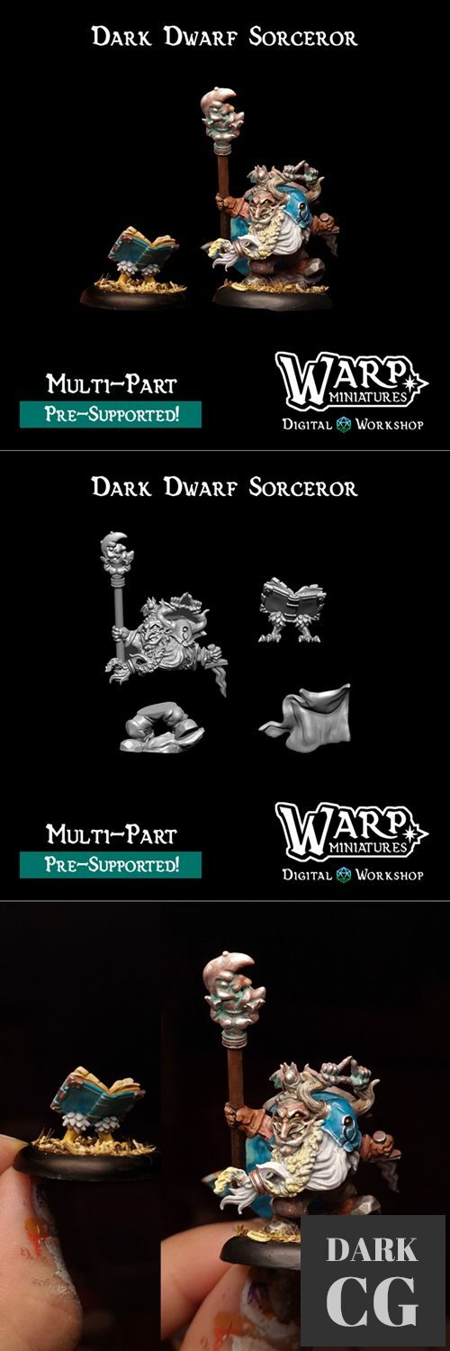 Dark Dwarf Sorcerer – 3D Print