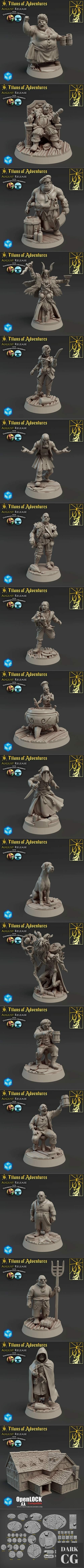 Titan Forge Miniatures - Gobertown Townfolks – 3D Print