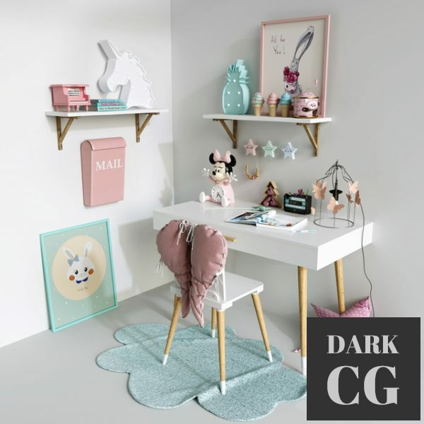 3D Model Set for a princess