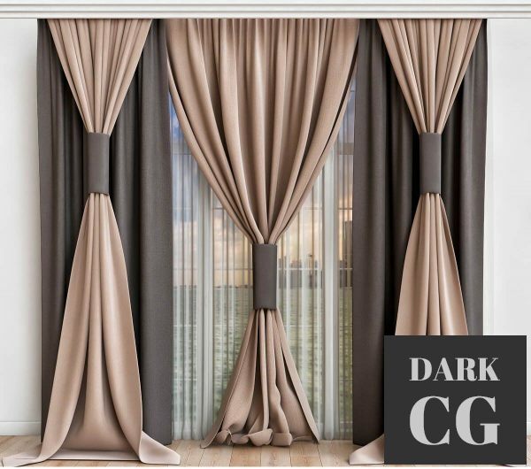 3D Model Curtain 8 2