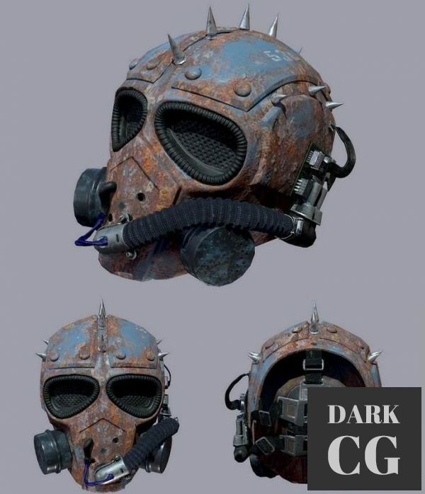 3D Model Post apocalyptic helmet