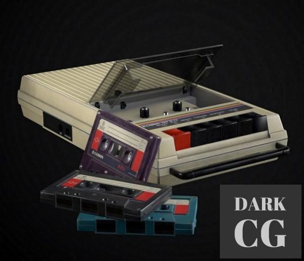 3D Model Retro Audio Tape Recorder