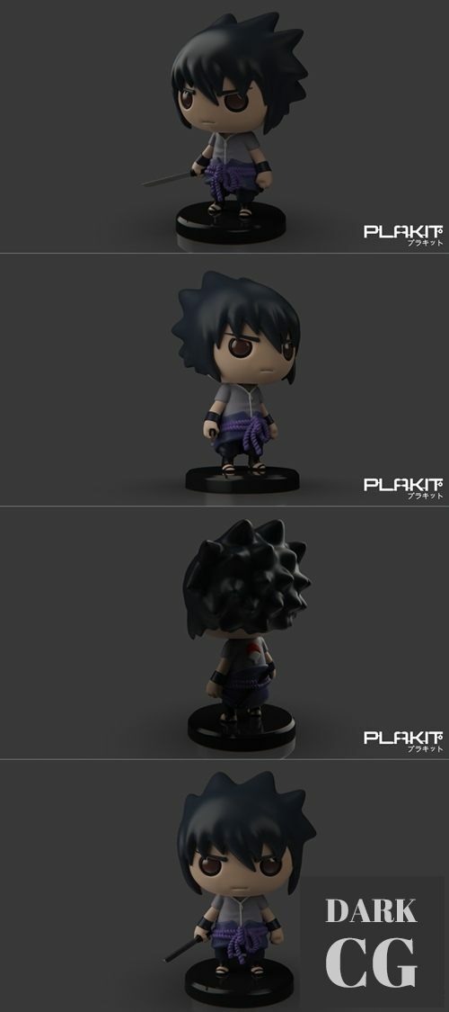 Naruto - Sasuke Plakit – 3D Print
