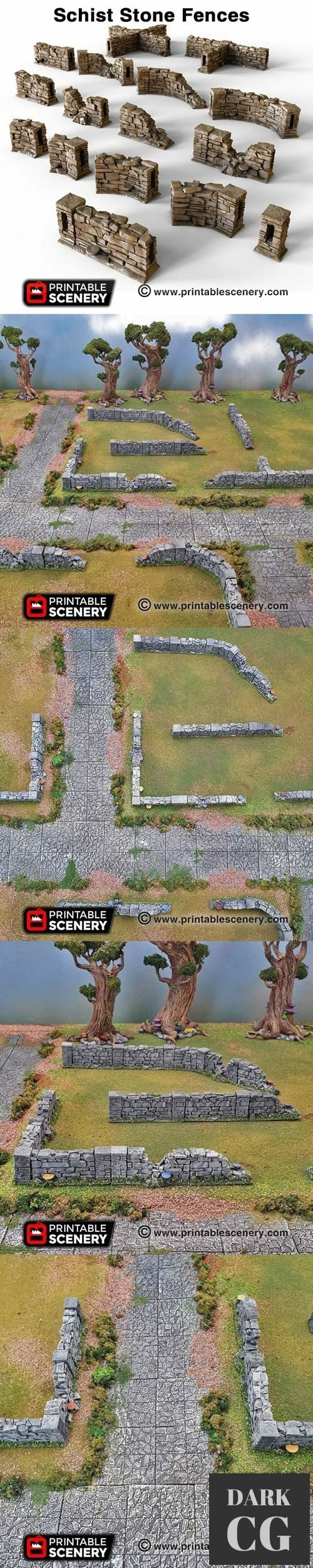 Schist Stone Fences – 3D Print
