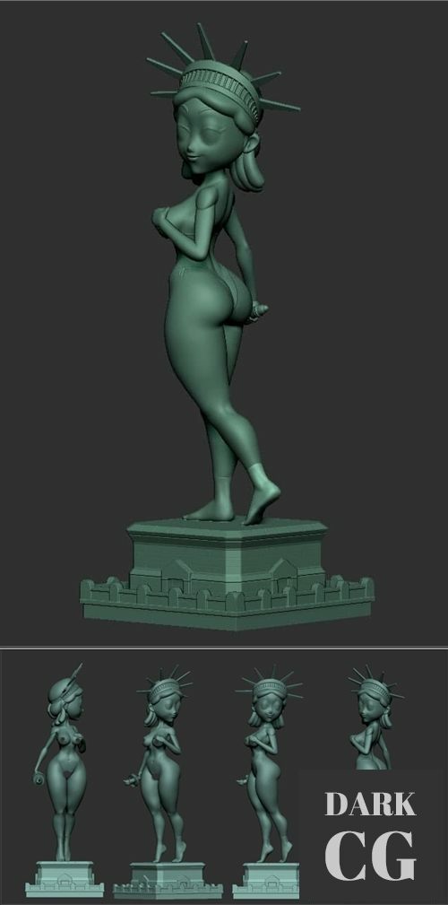 Sexy Statue Of Liberty - pose1 – 3D Print