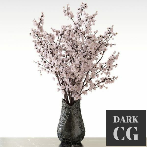 3D Model Sakura in a vase
