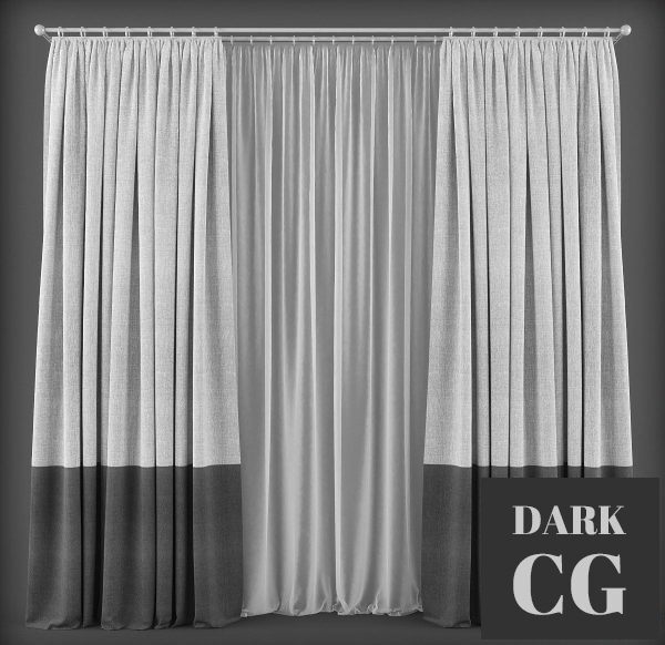 3D Model Curtain 124
