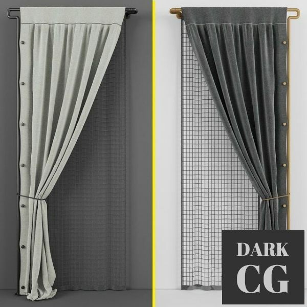 3D Model Curtains loft