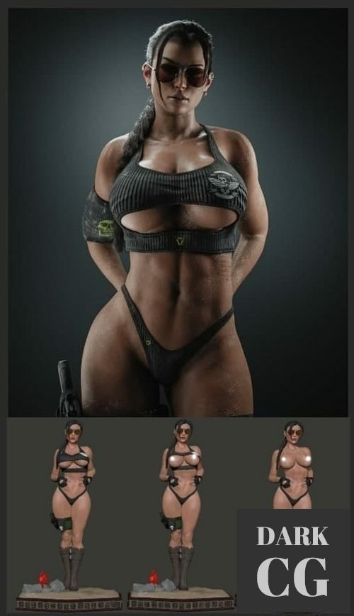Lara Croft Cosplay Statue – 3D Print