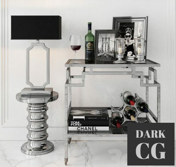 3D Model Eichholtz decor set 02