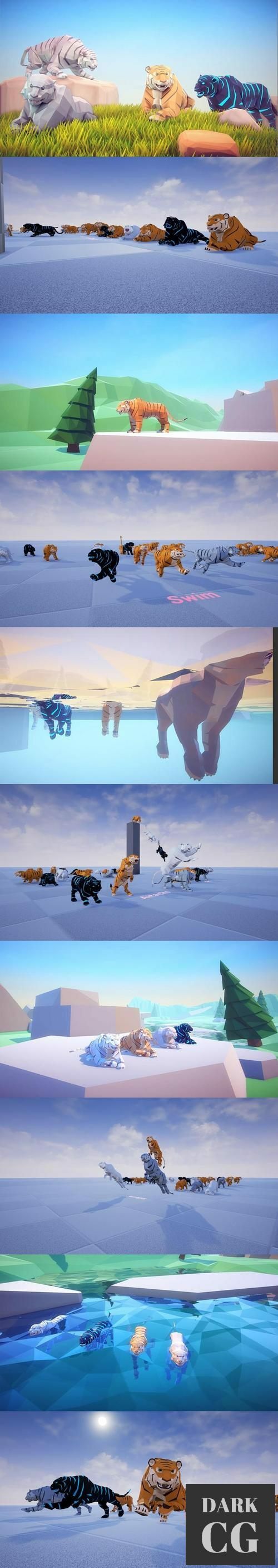 Unreal Engine Poly Art Tiger