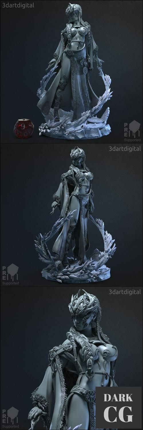 Female Cryomancer – 3D Print