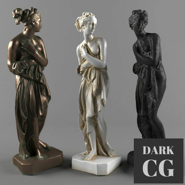 3D Model Decor bronze women
