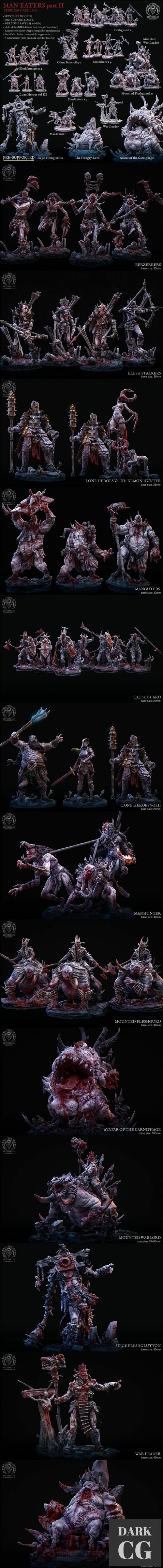 Bestiarum Miniatures – MAN EATERS Part 2 - February 2022 – 3D Print