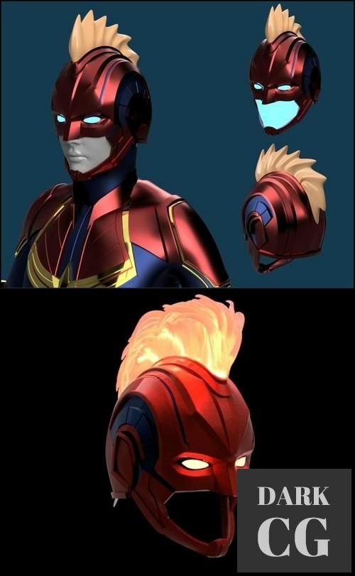 Captain Marvel Helmet – 3D Print