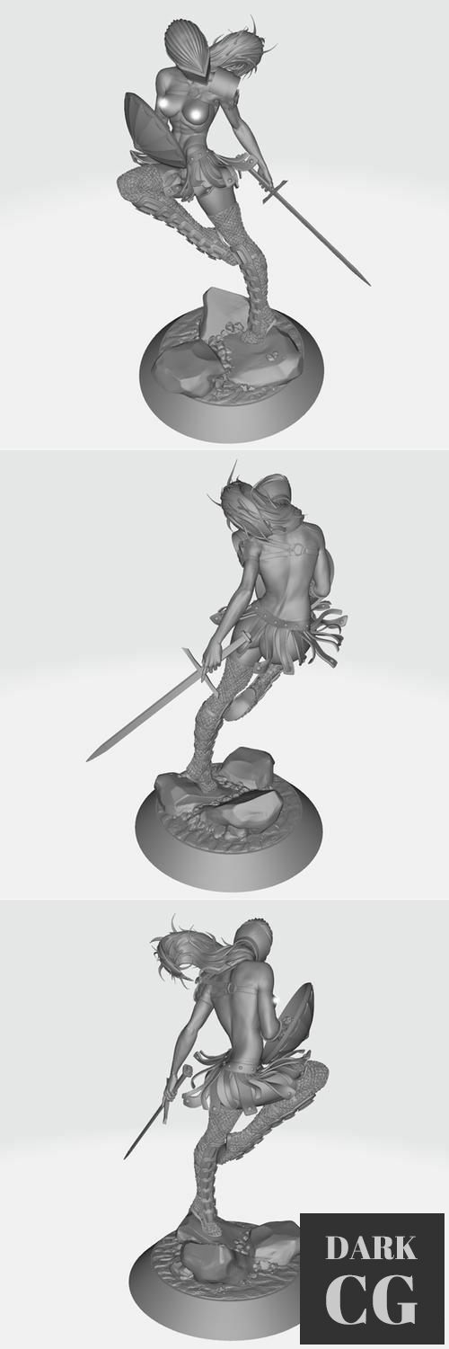 Sexy warrior girl – 3D Print