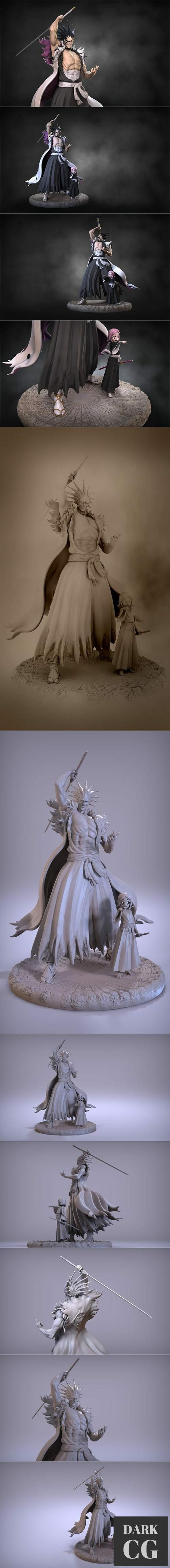 Zaraki Kenpachi and Yachiru – 3D Print