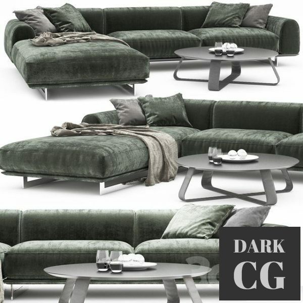 3D Model Brandy sofa Gamma coffee tables