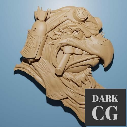 ﻿Eagle with bullet – 3D Print