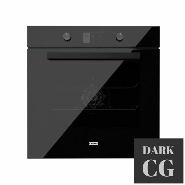 3D Model Oven Crystal Black DCT CR 982 by Franke