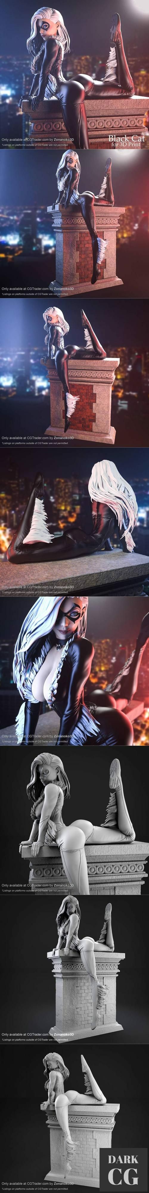 ﻿Black Cat Fan Art – 3D Print