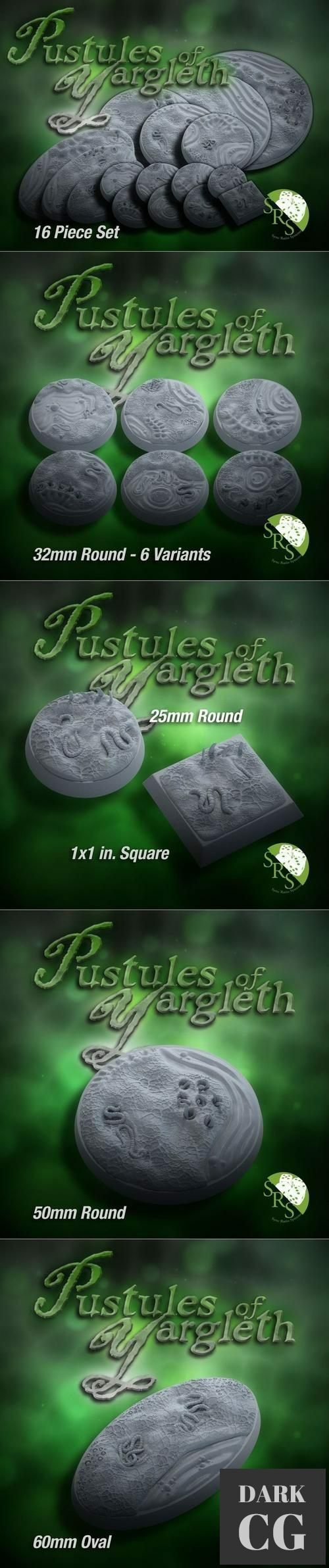 ﻿Nurgle Disease Bases Set – 3D Print