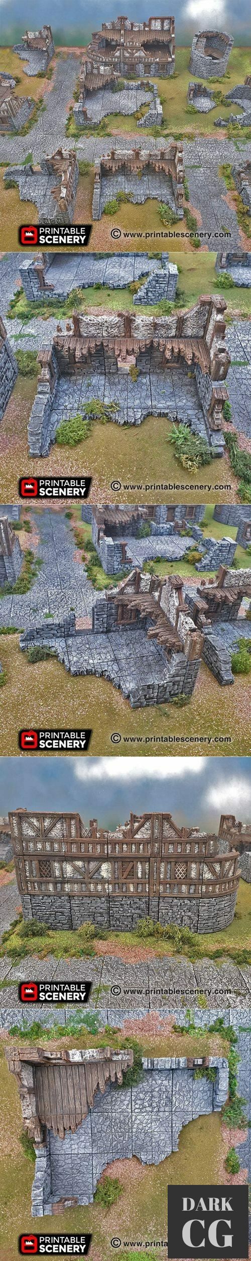 ﻿Ruined Tudor Walls – 3D Print