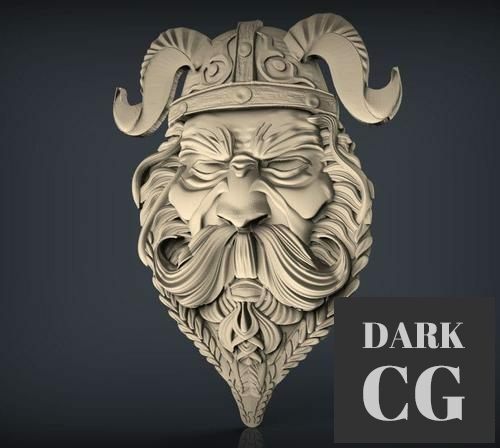 ﻿Viking Warrior Face – 3D Print