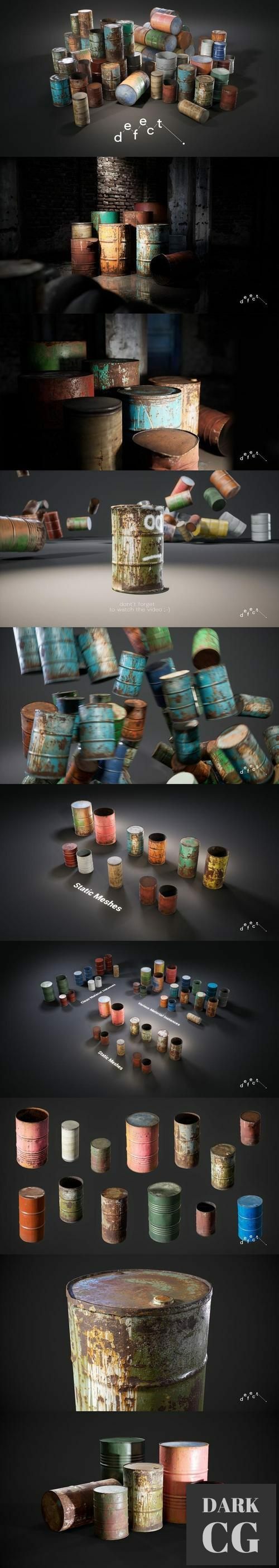 Unreal Engine Rusty Barrels Vol 1