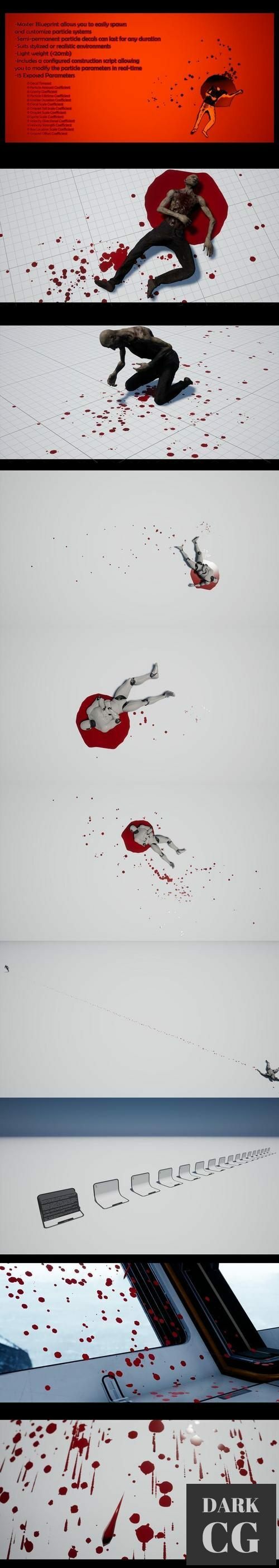 Unreal Engine Semi Permanent Blood Droplets