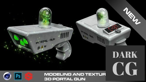 Modeling and Texturing 3D Portal Gun Cinema4d
