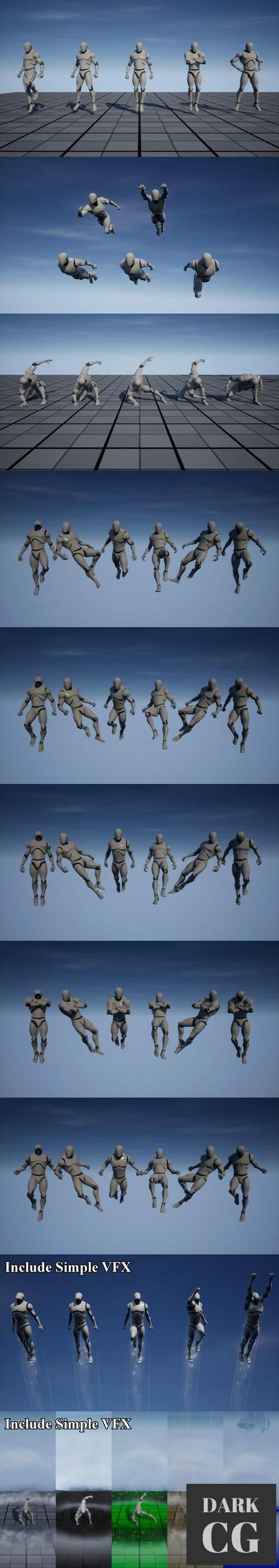 Unreal Engine Superhero Flight Animations