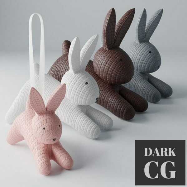 3D Model Decorative set of rabbits