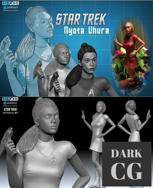 ﻿Hex3D Uhura - Star Trek – 3D Print