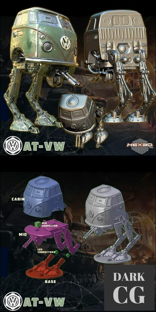 ﻿Hex3D AT-VW – 3D Print